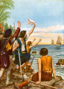 Diego Masques, kaptajn på et af skibene fra den anden ekspedition af Christopher Columbus, tog afsted på en ø med otte mand af Tancredi Scarpelli