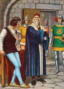 Doge Francesco Foscari beder sin søn om at adlyde republikkens ordre af Tancredi Scarpelli