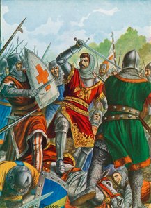 Ezzelino III da Romano fanget nær Bergamo i 1259 af Tancredi Scarpelli