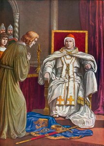 Den hellige romerske kejser Henrik IV gør bod for at vende sin ekskommunikation af pave Gregor VII af Tancredi Scarpelli