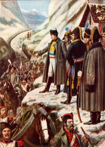 Napoleon ved Great St Bernard Pass af Tancredi Scarpelli