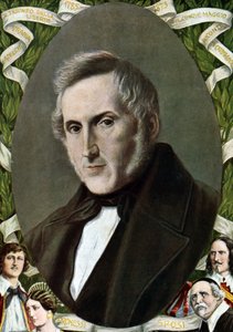 Portræt af Alessandro Manzoni (1785 - 1873), italiensk forfatter Illustration af Tancredi Scarpelli (1866-1937) fra "Storia d