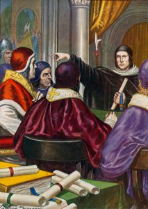 Roland af Parma bringer et brev til pave Gregor VII fra Henrik IV, den hellige romerske kejser af Tancredi Scarpelli