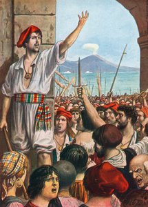 Tomasso Aniello, kendt som Masaniello, var den førende oprørsånd i Napoli, 1647 af Tancredi Scarpelli
