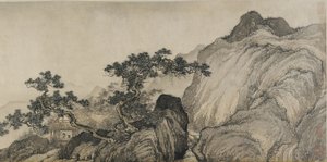 The Thatched Hut of Dreaming of an Immortal, Ming-dynasti (blæk og farve på papir)