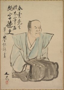 Imaginært portræt af Shundai Dazai, slutningen af 1700-1800-tallet. af Tani Bunch