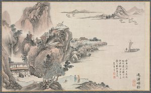 En af otte udsigter over floderne Xiao og Xiang, 1788. af Tani Bunch