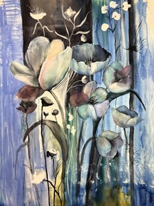 Æteriske blå blomster af Tanya Lundmark
