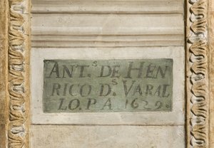 Kunstnerens underskrift, skytsenglens kapel af Tanzio da Varallo