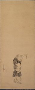 Kenshu, munk med rejer, ca. 1600-1640. af Tawaraya Sotatsu