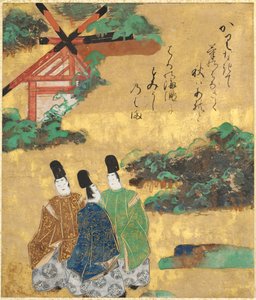 Stranden ved Sumiyoshi fra Fortællingerne om Ise Ise Monogatari, 1600-1640.