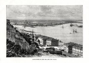 Sammenløbet af Oka og Volga, Rusland, 1879