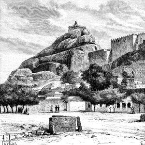 The Rock Fort Temple of Tiruchirapalli, Indien, 1895.