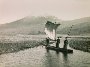 Fuji-bjerget set fra Tokaido, ca. 1900 - 1915 (fotografi) af Teijiro Takagi