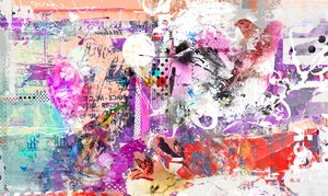En nøgle til forskel, 2016 (Collage på lærred) af Teis Albers