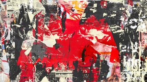 Abstraktio III, 2016 (kollaasi kankaalle) af Teis Albers