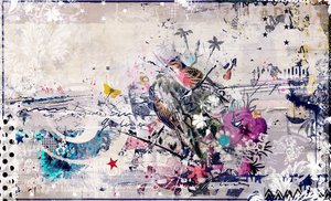 Bigger Better, 2014 (Collage på lærred) af Teis Albers