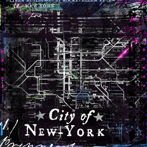 City of new york, 2014 (blandet medier på lærred) af Teis Albers
