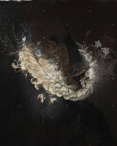 CollarFloral, 2017 (Collage på lærred) af Teis Albers