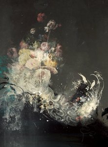 FloralCollar I, 2018 (Collage på lærred)