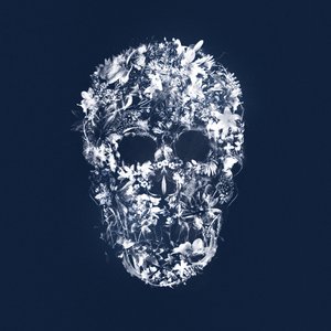 FloralSkull, 2018 (blandet medier på lærred) af Teis Albers