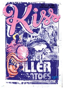 Kiss Killer, 2015 (Collage på lærred) af Teis Albers
