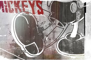 Mickeys, 2016 (Collage på lærred) af Teis Albers