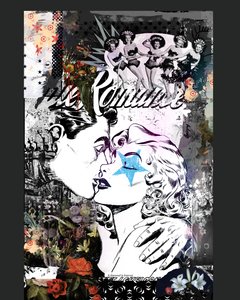 True Romance, 2018 (kollaasi kankaalle) af Teis Albers