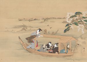 Båd til Yoshiwara, 1800-tallet.