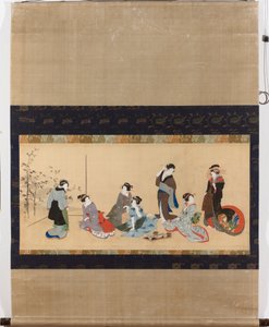 Kvindelig parodi på de syv filosoffer i bambusskoven Detail