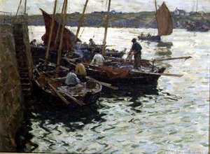Fiskere ved kajen af Terrick Williams