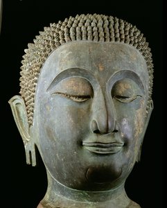 Hovedet af en kæmpe Buddha (bronze)