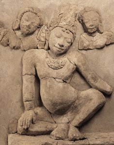Relief, fra Chedi Chula Pathom, Dwaravati School (Stuk) af Thai School