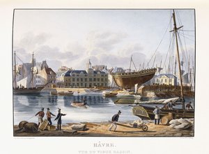 Le Havre, set fra den gamle dok, 1823-1826