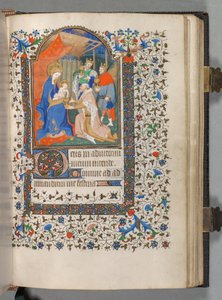 Timebog Brug af Paris: Fol. 67r, Tilbedelse af Magi, ca. 1420.