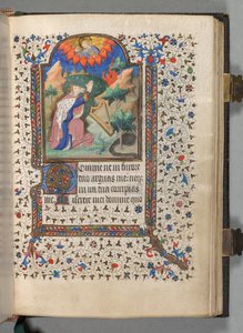 Timebog Brug af Paris: Fol. 77r, David, ca. 1420.