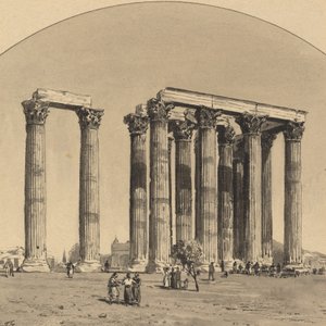 Tempel for den olympiske Zeus, 1890.