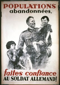 Fransk plakat fra begyndelsen af den tyske besættelse i juni 1940: 