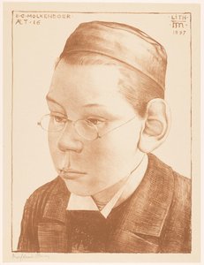 Portræt af Bernard Molkenboer af Theo Molkenboer