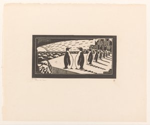 Keizer Pinguin op audientie (original titel på objekt) af Theo de Vries
