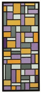 Farvet glassammensætning VIII af Theo van Doesburg