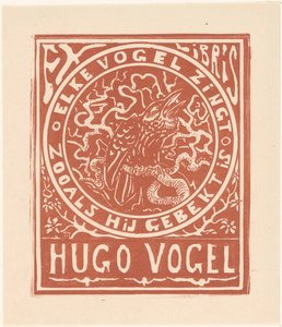 Ex libris af Hugo Vogel af Theo van Hoytema