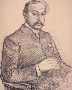 Portræt af Francis Vielé-Griffin af Théo van Rysselberghe