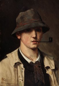 Selvportræt, ca. 1880 (olie på lærred) af Theo van Rysselberghe