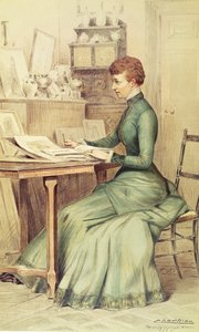 HKH Prinsessen af Wales (senere dronning Alexandra) i Marlborough House, fra Vanity Fair, 1882 af Theobald Chartran