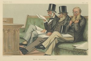 Hendes Majestæts opposition: Lord J J Manners, Sir SH Northcote og Sir RA Cross af Theobald Chartran