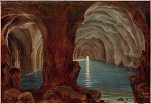 Blå grotte på Capri af Theobald von Oer