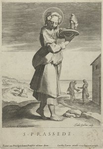Heilige Praxedis S. Prassede (titel på objekt) af Theodoor Galle