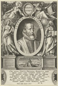 Portret af Justus Lipsius Ivstvs Lipsivs (titel på objekt) af Theodoor Galle