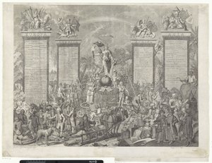 Allegorisk fremstilling af verden Verden (titel på objekt) af Theodoor Koning